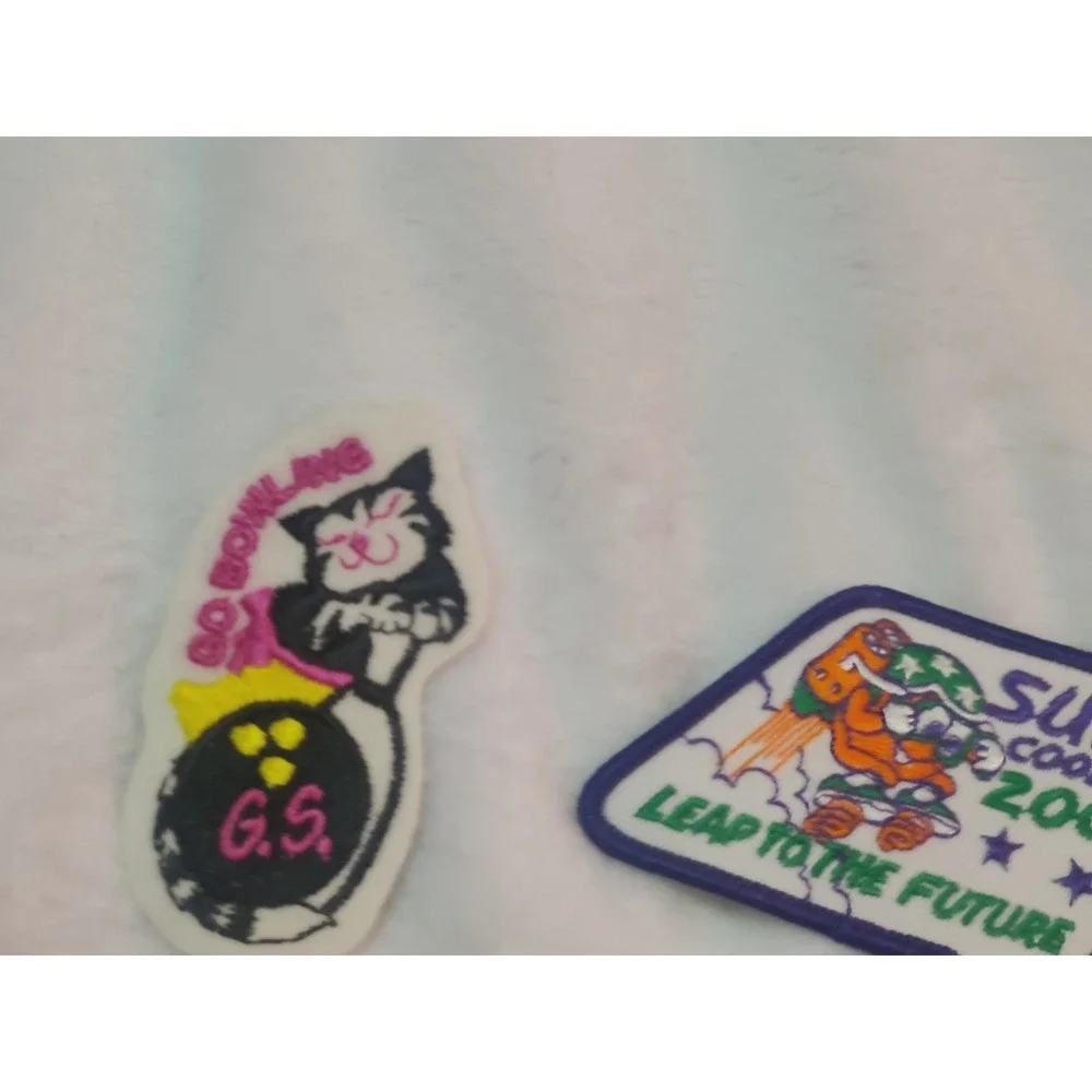 Vintage Girl Scouts Patch & Badge Lot Silver Star Troop Late 1990s - 2000